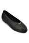 Z820704102 Black Suede Buckle Detailed V-Cut Ballerinas - 6