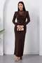Degaje Collar Lace Detail Buckle Dress Grs4176 - 5