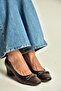 Z820851009 Brown Thick Heeled Women's Shoes
