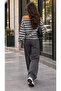 Women's Slim Mercerized Asymmetrical Cut Boat Neck Knitwear Sweater - 3