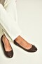 Z726243404 Brown Fabric Women's Ballerinas - 4