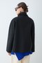 Women's Stand Collar Buttoned Pocket Detailed Long Sleeve Coat - Black - 7