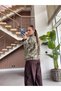 Premium Design Shiny Stone Printed Camouflage Pattern Denim Jacket - 5