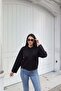 Diver Fabric Shirt Collar Hidden Button Crop Jacket — Black - 4