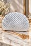 Oyster Pearl Stone Evening Dress Bag Evening Dress Bag Handbag Wedding Engagement Pearl Handle and Chain - 4