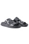 Genuine Leather Buckle Black Men's Slippers - Mt2919 - 2