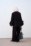 Women's Self-Patterned Ruffle Detail Knitwear Set Black - 4