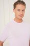 Slim Fit Crew Neck Short Sleeve Pink Knitwear Tr 869 - 5