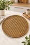 35 cm Round Wicker Tray – Decorative Rattan Look Presentation Tray – Coffee, Breakfast and Serving Tray
