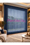 Luxury Net Dark Blue Tulle Curtain, Modern and Aesthetically Pleasing, Straight Cut (Extra Foam), Suitable for Any Room.