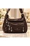 Women's 7-Section Multi-Pocket Luxury Shoulder Bag with Adjustable Strap, Zipper, Quality Faux Leather Daily Gift Bag