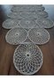 Honeycomb Lace Runner/Table-Console Cover Gold Glitter 35X105 cm - 3
