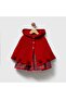 Knitted Poncho and Dress Plaid Patterned Baby Girl Set