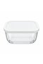 Glass Food Container with White Lid - 13cm