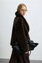 Chrıs Women's Short Fur Coat Brown - 3