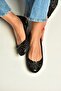 Z726243404 Black Fabric Women's Ballerinas - 4