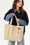 Canvas University and School Bag with Zipper, Thermos Compartment, Pen Holder, Large Size Shoulder Bag - 7
