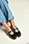 Z820655260 Black Rustic Women's Ballerinas - 3