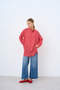 Women's Contrast Striped Shirt Red