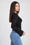 Women's Crew Neck Side Gathered Long Sleeve Modal Blouse Cty-Abr-0120 - 2
