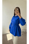 Heart Belted Pleated Tunic - Hpm - Saks Blue - 2