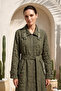 Pocket Sim Detail Mobile Belt Cap Jacket 540115 Khaki