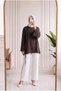 Habibe Side Tie Tunic-Na918 Brown