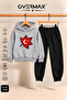 Turkish Flag Printed Hooded Sweatshirt Tracksuit Set - Ages 3-12