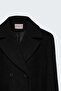 Textured Boucle Short Coat - Black - 3