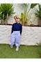 Navy Blue Top & White Cargo Pants 2-Piece Boys' Set - 2