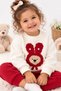 Baby Girl Şardonlu Sweatshirt and Sweatpants Top and Bottom Set - 2