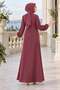 Side Buckle Ayrobin Dress Dusty Rose Hm2914 - 4