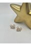 Zircon Stone Butterfly Earrings (Steel)