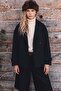 Textured Boucle Short Coat - Black