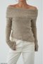 Women's Mink Madonna Collar Lace Detailed Knitwear Sweater - 2