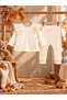 Baby Girl 100% Cotton 2-Piece Set – Long Sleeve Top with Ruffle Detail, Ribbed Pants - 3
