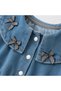 Girl's 1-4 Years Old Denim Dress with Bow + Cloth Bag - 3