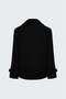 Textured Boucle Short Coat - Black - 4