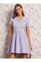 Rochie mini, mov - 4