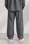 Battal Size Men's Baggy Wide Leg Fabric Trousers Dark Gray - 2
