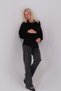 Maternity Long Sleeve Velvet Shirt Black - 5