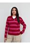 Striped Button Detail Knitwear Sweater