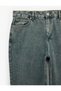 Comfortable Cut Cotton Baggy Jean Pants with Pockets - 3