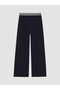 Two Mt Shop Quality Lcw Everyday Navy Blue Diving Fabric Plain Standard & Regular Women's Sweatpants - 6