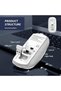 فأرة لاسلكية هالبيلت قابلة للشحن، محمولة وصامتة، تعمل بمنفذ USB-A وType-C، وضعية لاسلكية مزدوجة مع 3 إعدادات قابلة للتعديل - 6