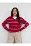 Striped Button Detail Knitwear Sweater - 2