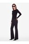 Viscose Slim Fit Back Detailed Crew Neck Long Sleeve Blouse - 3
