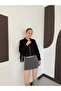 Women's Zippered Suede Jacket with Fringes on the Back - 4