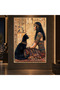 Ancient Egyptian Queen and Black Cat Canvas Art, Mythological Egyptian Goddess Wall Decor - 2
