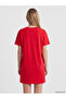 Two Mt Shop Quality Lcw Young Red Combed Cotton Printed Short Sleeve Women's Nightgown - 4
